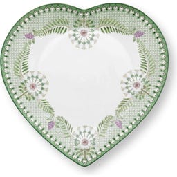 Pip Studio Hartvormig Bord Lily & Lotus - 21,5 cm - Lichtgroen