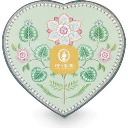 Pip Studio Hartvormig Bord Lily & Lotus - 21,5 cm - Lichtgroen