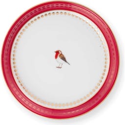 Pip Studio Tea for One Love Birds - Rot gestreift