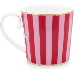 Pip Studio Tea for One Love Birds - Rot gestreift