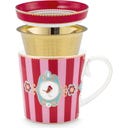 Pip Studio Tea for One Love Birds - Rot gestreift