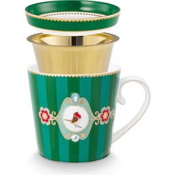 Pip Studio Tea for One Love Birds - Grün gestreift