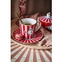 Pip Studio Becherset Love Birds - Rot gestreift