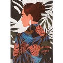 Leinwandbild mit Farbdruck Lady Jungle -B-