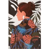 Leinwandbild mit Farbdruck Lady Jungle -B-