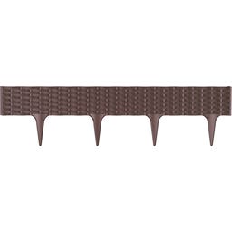 Prosperplast Beeteinfassung in Rattanoptik, Braun - 1 Set