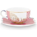 Espressotasse mit Untersetzer Royal, Pink