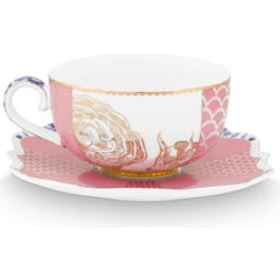 Espressotasse mit Untersetzer Royal, Pink