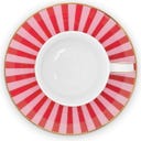 Pip Studio Tassen mit Untersetzer Love Birds - Rot/Pink