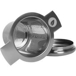 Cedilo za čaj Tea Master, s pokrovom/podstavkom - silver