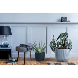 Blumentopf Milly Rund inkl. Pflanzeinsatz - Weiß - ⌀ 23,9 cm