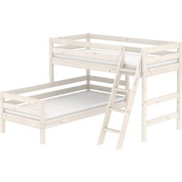 CLASSIC Mid-High Combination Bed with Inclined Ladder, 90 x 200 cm