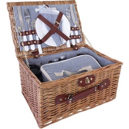 Strömshaga Panier de Pique-Nique en Osier, Set Bleu - 1 kit