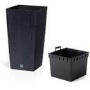 Prosperplast Blumentopf Rato Square Hoch - Anthrazit - 29x29x55 cm