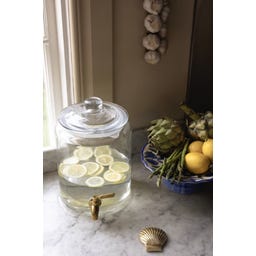 Strömshaga Glass Container with Brass Tap, 6 L