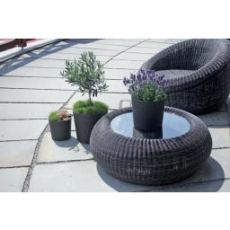 Prosperplast Blumentopf Rato Round - Anthrazit - ⌀ 25 cm