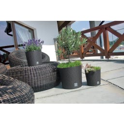 Prosperplast Blumentopf Rato Round - Braun - ⌀ 25 cm