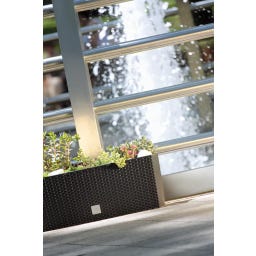 Blumentopf Rato Case inkl. Bewässerungssystem - Braun - L 51,4 cm