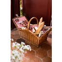 Strömshaga Wicker Picnic Basket Set, Red