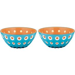 guzzini Set of 2 Bowls Ø12cm LE MURRINE - Blue / White / Orange