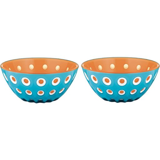 guzzini Set of 2 Bowls Ø12cm LE MURRINE - Blue / White / Orange