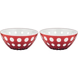 guzzini Set of 2 Bowls Ø12cm LE MURRINE - Red / White / Transparent