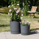 Scheurich Pot de Fleurs Plano+ Metallic Grey - Ø 29 cm