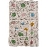 IB Laursen Crocheted Throw with Flowers