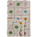 IB Laursen Crocheted Throw with Flowers