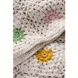 IB Laursen Gehäkelte Decke mit Blumen - 1 Stk