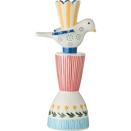 Bougeoir Oiseau Multicolore pour Chandelles de 2,2 cm - 25 x 12 cm