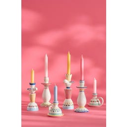 Bougeoir Oiseau Multicolore pour Chandelles de 2,2 cm - 25 x 12 cm