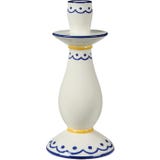 IB Laursen Kandelaar Wit/Blauw met Geel Patroon