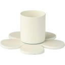 Bloemvormige Kandelaar voor 2,2 cm Kaarsen - Beige