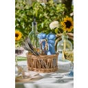 Round Basket with Compartments and Handle - 1 item