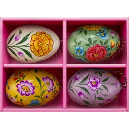 Bemalte Papiermaché-Ostereier Multicolour 5 x 7 cm - 1 Set