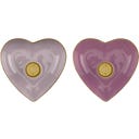Pip Studio Kerzenhalter Metal Heart 10 x 3 cm - Lila