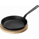 Black Star Frying Pan with Wooden Board Ø 19 cm