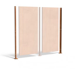 Eck-Halterung aus Cortenstahl für Sichtschutzpaneel - 1 Stk