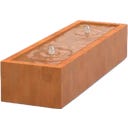 ADEZZ Wassertisch Rechteckig aus Cortenstahl - 200 x 60 x 40 cm