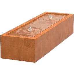 ADEZZ Wassertisch Rechteckig aus Cortenstahl - 200 x 60 x 40 cm