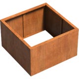 Pflanzgef&auml;&szlig; Carrez aus Cortenstahl - Quadratisch / ohne Boden