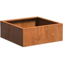 Pflanzgefäß Carrez aus Cortenstahl - Quadratisch - 100 x 100 x 40 cm