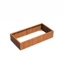 Pflanzgefäß Carrez aus Cortenstahl - Rechteckig / ohne Boden - 200 x 100 x 40 cm