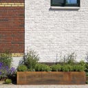 Pflanzgefäß Carrez aus Cortenstahl - Rechteckig - 100 x 40 x 80 cm