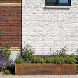 Pflanzgefäß Carrez aus Cortenstahl - Rechteckig - 100 x 40 x 80 cm