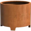 Pflanzgefäß Circum aus Cortenstahl - mit Füßen