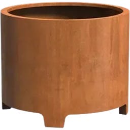 Pflanzgefäß Circum aus Cortenstahl - mit Füßen