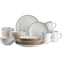 Mabella - Set Servizio Vintage - 20 Pezzi, Grigio/Marrone - 1 set