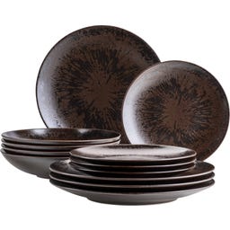 Metallic Bronze - Servizio da Tavola - 12 Pezzi - 1 set